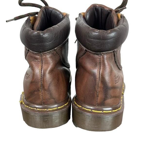 Dr Martens Vintage Y2K Ankle Boots Lace Up Made in England Brown Sz 6 8081 - Picture 6 of 11